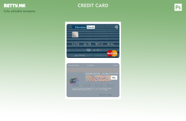 Модерен стил шаблон за мастер картички на Литванија Danske Bank